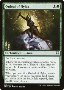 MTG ■緑/英語版■ 《ナイレアの試練/Ordeal of Nylea》統率者レジェンズ　CMR