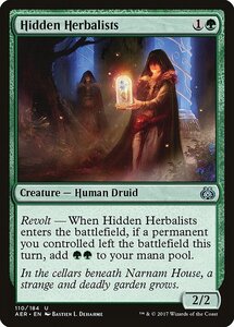 MTG ■緑/英語版■ 《隠れた薬草医/Hidden Herbalists》霊気紛争 AER