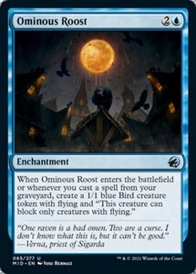 MTG ■青/英語版■ 《不吉な休息地/Ominous Roost》★FOIL★イニストラード真夜中の狩り MID