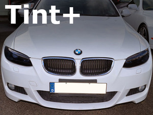 Tint+ 水洗→再利用OK BMW M3 E92 前期 ヘッドLight スモークフィルム