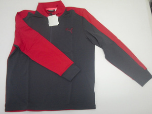 新品未使用品！Puma Golf PWR Warm 1/4 Zip Popover (Periscope-Tango Red) Mサイズ