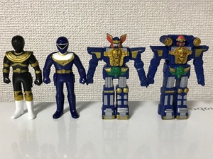  подлинная вещь 1995 год Bandai Shokugan Chouriki Sentai Ohranger gold grandeur o- голубой Buster o- Ranger Robot и т.п. sofvi комплект редкий 