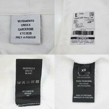 vetements ヴェトモン 20SS LOGO HOODIE ロゴ フーディー パーカー 白 ホワイト G9-53_画像6