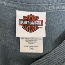 Harley Davidson ハーレーダビッドソン ロンT 長袖 USA製 ビッグサイズ 2XL ロゴ ワンポイント_画像3