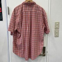 TOMMY HILFIGER トミーヒルフィガー 半袖 チェック ボタンダウン シャツ shirt オレンジ XL_画像2