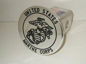 ヒッチカバー　USMC　アメリカ海兵隊 / 黒 / hitch cover / ピックアップ / トレーラー / 2インチ