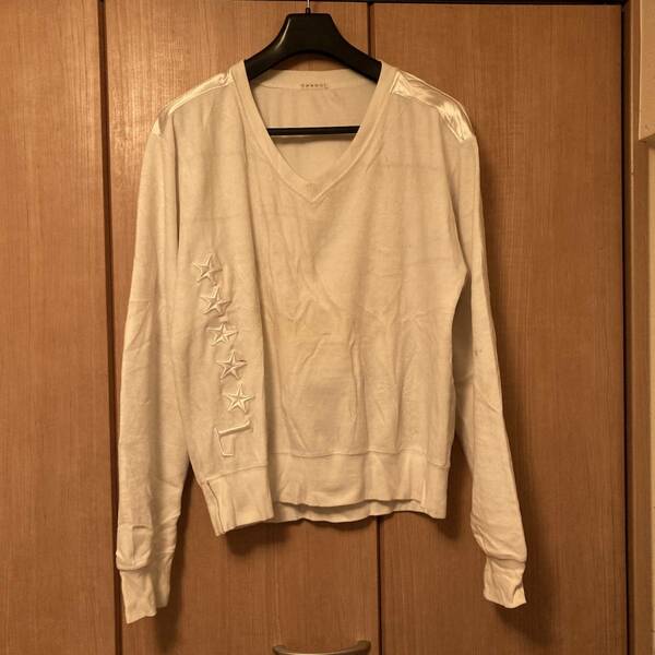 size M | ★★★★★L | スウェット Vネック トレーナー | ホワイト | ユナイテッドアローズ | SWEAT | WHITE 白 |