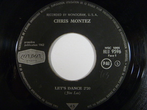 ★フランス盤★CHRIS MONTEZ クリス・モンテス／ Let's Dance レッツ・ダンス (London)▼全米1962年4位■デビュー・ヒット曲