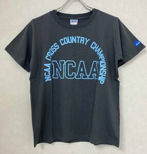 新品 M ★ NCAA レディース カレッジ Tシャツ 半袖 グレー B ビッグロゴ アメカジ スポーツ ウェア トレーニング フィットネス ロゴ 刺繍