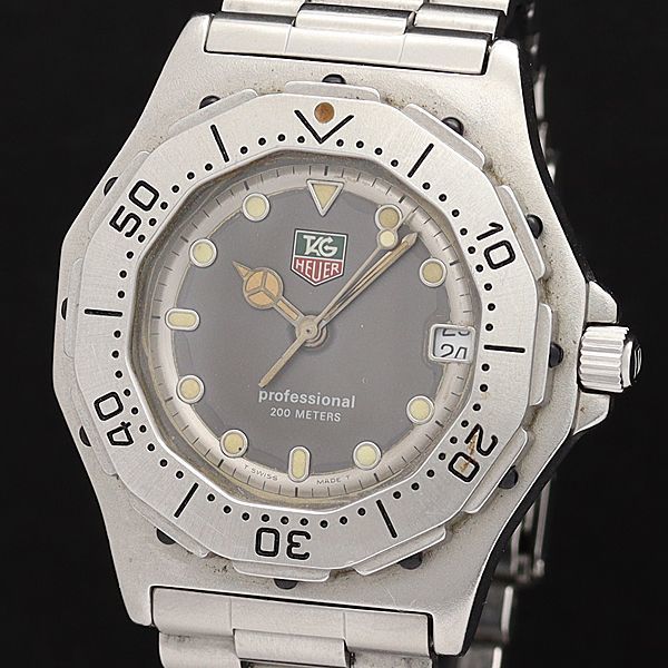 ヤフオク! -「プロフェッショナル3000」(アクセサリー、時計) の落札 本物格安 【正規稼働】タグホイヤー 3000 932.215 プロ200M デイト 腕時計 腕時計(アナログ)