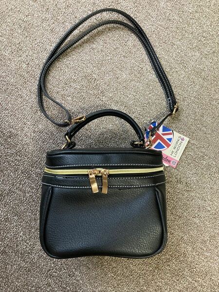 ＊新品＊しまむら HK WORKS LONDON バニティバッグ　ブラック　 2wayバッグ