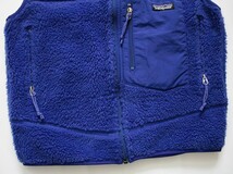 USA製【 patagonia パタゴニア 】CLASSIC RETRO X VEST クラシック レトロＸ ベスト S 23044 2000年製 ボア フリース オールド古着 ブルー_画像8