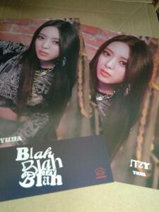 Юна большая почтовая карта Флаер Itzy Blah Blah Blah Japan 2nd сингл Ichi -Ojigi Yuna Tower Records Flyer