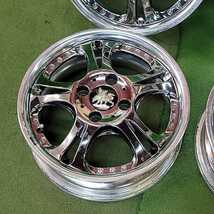 Weds Krenze★5JJ×14 OFF+45 PCD100-4H ハブ径；72mm 傷、汚れ、錆、塗装剥がれ等あり 4本 MADE IN JAPAN_画像2