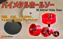 即決 徳用 16点セット バイメタルホールソー 直径16～100mm 超硬ホルソー 木工 工具ドリルビット 鉄工キリ 刃 電動ドリル 穴あけ 高切削_画像2