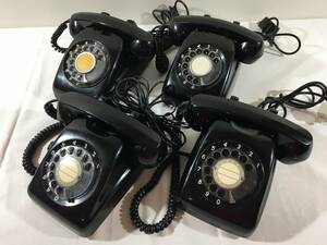 9-40/ black telephone 4 point together 601-A2×2 point 600-A2×2 point 1962 year,1985 year made Showa Retro that time thing 