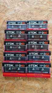 TDK D60ノーマル　カセットテープ　10本まとめ