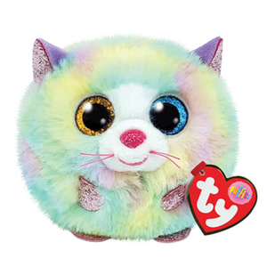 Ty puffies Heather .. ball type soft toy ( birthday :4 month 26 day )