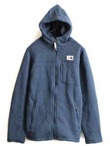 US企画 ボーイズ XL メンズ S 程■ ノースフェイス ゴードン ライオンズ パーカー ジャケット 古着 The North face フリース ブルゾン 青