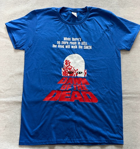 Dawn of the dead ドウンオブザデッド　ゾンビヘッドブルーTシャツ　メンズT Mサイズ