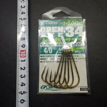 Owner オープンアイフック 34 ジグ用 太刀魚・サワラ 4号 6本入 ※未使用 (22a0102) ※クリックポスト5_画像2