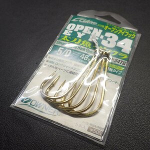 Owner オープンアイフック 34 ジグ用 太刀魚・サワラ 5号 5本入 ※未使用 (22a0103) ※クリックポスト5