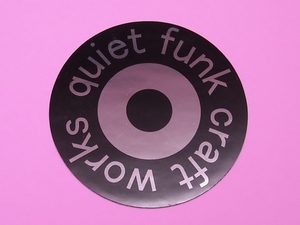 クワイエット ファンク ワークス quiet funk works 黒銀 ◎ ステッカー 径85mm シール