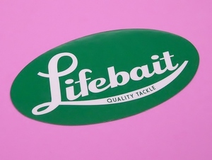 ライフ ベイト Life bait 緑● ステッカー クオリティ タックル 120×60mm シール