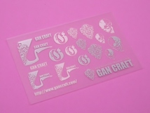 ガンクラフト GUN CRAFT 転写 半顔 白銀 ミニ ステッカー シール　94-60mm_画像2