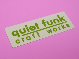 クワイエット ファンク ワークス quiet funk works クリア 小 ステッカー　120×42mm