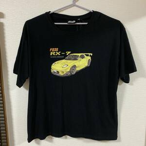 頭文字D (イニシャル・ディー) - MEN 半袖Tシャツ FD3S RX7 MAZDA 高橋啓介 走り屋 峠 しげの秀一 イニD 4L (タグ付き新品未着用品)