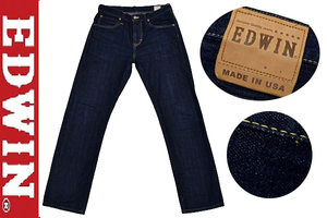EDWIN (エドウイン) - 46インチ USAジーンズ USAコットン カイハラ製生地 ストレートジーンズ ロサンゼルス 希少 (タグ付き新品未着用品)