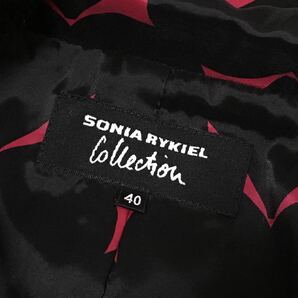 SONIA RYKIEL Collection ◆ファー付き フーデッドコート 黒 40 (ファー着脱式) ウール ロング ジャケット ソニアリキエル /Q10 JSB-04の画像8