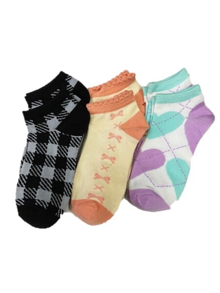 掘り出し物 抗菌防臭加工 ガールズ KIDSソックス 消耗品 19㎝〜24㎝ 6足パック B