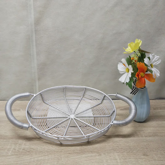 Wire basket, shallow type(2), Handmade items, interior, miscellaneous goods, others
