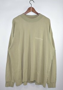 FOG/フォグ エッセンシャルズ フェルトプリントモックネックロングスリーブTシャツ ESSENTIALS fear of god サイズ:M カラー:シーフォーム