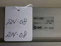 SN-08　SMC 【工業用】エアチャック（MHL2 Series）平行開閉形 幅広タイプ：MHL2-40D2（標準タイプ） 付属品無　使用3年　動作正常品　良品_画像7