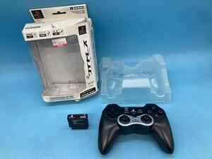 【A5078N145】PlayStation2 アナログコントローラー ワイヤレス ANASIN TURBO HP2-188 プレステ PS2 HORI 黒 ブラック SONY ソニー