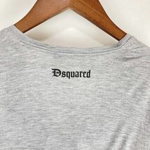 Dsquared2 DSQ2 ディースクエアード メンズ 半袖Tシャツ カットソー トップス ロゴ スパンコール レーヨン100% グレー 灰色 XSサイズ_画像6