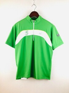 大きいサイズ CW-X シーダブリューエックス メンズ ハーフジップ 半袖 Tシャツ ライト グリーン 黄緑 吸水速乾 golf ゴルフ スポーツ