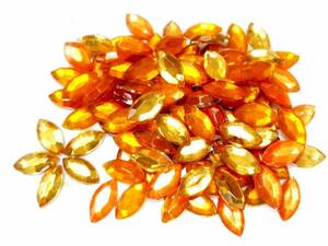  deco parts * middle bead * leaf type { orange series }4×8mm*100 bead 