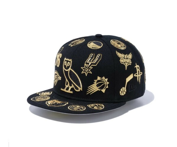 新品未使用 7 1/4 59FIFTY OVO NBA オールオーバー ブラック