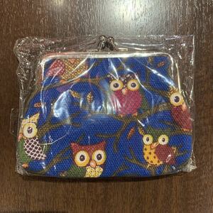 [ new goods ] free shipping coin case bulrush ..... bulrush .. change purse . purse owl .. colorful blue bulrush . purse CR_N5①