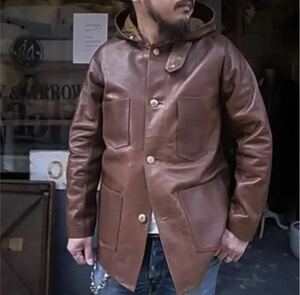 BAA HORSE LEATHER RAILRODER HOODIE COAT FEE