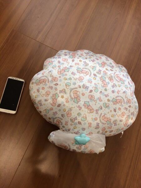 レア!キキララ 貝殻 海 人魚 マーメイド パステルカラー クッション シェル型