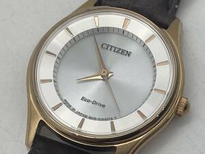 CITIZEN シチズン　本物　電波ソーラー　E031-S103754　PGカラー　白糸文字盤　レディース時計　動作品