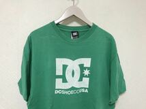 本物ディーシーシューズDCSHOESCOUSAコットンロゴプリント半袖Tシャツメンズストリートスケーターミリタリーサーフ緑グリーンLメキシコ製_画像2