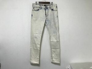 本物アルマーニジーンズARMANI JEANSコットンホワイトデニムパンツビジネススーツアメカジメンズミリタリー30M白青