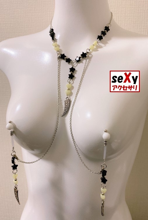 [Handmade] seXy accessories ★ Necklace & nipple charm SNN113, Handmade, Accessories (for women), others