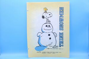 Vintage スヌーピー THINK SNOWMEN フェルトポスター/プリント サンプル/スノーマン/ウッドストック/170677668